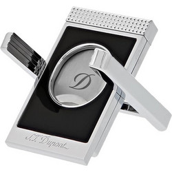 S.t Dupont Πουροκόφτης Cigar Cutter and Stand Black Lacquer and Chrome 003415