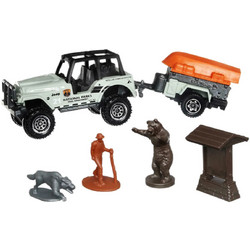 Mattel Matchbox Οχήματα Σετ Ρυμούλκησης Hitch Haul Jeep 4x4 Trailer Trawler HFH86