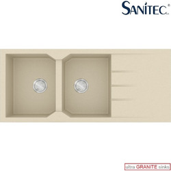Sanitec Ultra Granite 800 Επικαθήμενος Νεροχύτης Γρανίτη Αντιστρεφόμενος Ματ Ocra 116x50cm