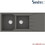 Sanitec Ultra Granite 801 Επικαθήμενος Νεροχύτης Γρανίτη Αντιστρεφόμενος Ματ Pietra 116x50cm