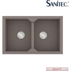 Sanitec Ultra Granite 818 Υποκαθήμενος Νεροχύτης Γρανίτη Αντιστρεφόμενος Ματ Sienna 86x50cm