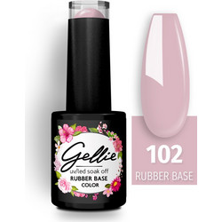 Gellie 102 Rubber Base Ημιμόνιμο Βερνίκι Νυχιών 10ml