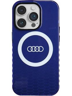 Audi IML Big Logo MagSafe case for iPhone 14 Pro - blue