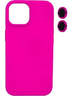 Θήκη Silky And Soft για Apple iPhone 15 Plus (+ Lens Protection) - Φούξια