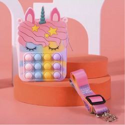 Icon Τσαντάκι Anti-Stress Unicorn Fancy Πολύχρωμο