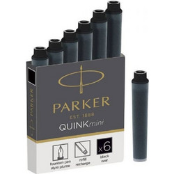 PARKER ΜΕΛΑΝΙ ΑΜΠΟΥΛΑ QUINK MINI ΜΑΥΡΟ 6 ΤΕΜΑΧΙΑ