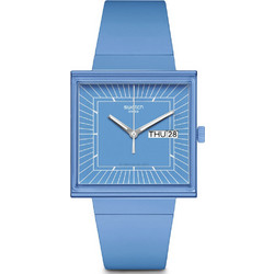 Swatch Γυναικείο Ρολόι με Μπλε Λουράκι SO34S700