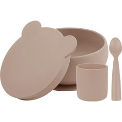 Minikoioi Βρεφικό Σετ Φαγητού Σιλικόνης BLW Bubble Beige 3τμχ