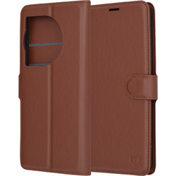 Techsuit Leather Folio Θήκη για OnePlus 12R Καφέ