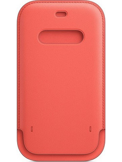 Apple Leather Sleeve with MagSafe Pink Citrus (iPhone 12 / 12 Pro)
