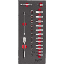 ΕΝΘΕΤΟ ΚΑΣΤΑΝΙΑ & ΚΑΡΥΔΑΚΙΑ 1/4" ΣΕΤ 28τμχ Milwaukee (4932479824)