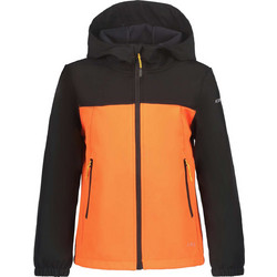 Icepeak Konan Αθλητικό Παιδικό Μπουφάν Χειμωνιάτικο Softshell Αδιάβροχο Αντιανεμικό Μαύρο Πορτοκαλί 51897682-455