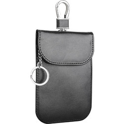 Techsuit - RFID Αντικλεπτικό (AF2) - για Κάρτες +amp Κλειδιά, Δέρμα PU, Αποκλειστής EMF - Μαύρο
