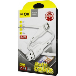 KLGO S186 3m 2.4A Micro USB Fast Mobile Charging Cable