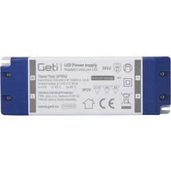 GETI Power supply LED driver 12V/ 60W, IP20 (GPS60)
