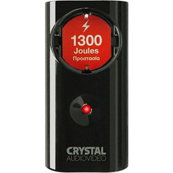 Crystal Audio Μονή Εξωτερική Πρίζα Ρεύματος Ασφαλείας Μαύρη