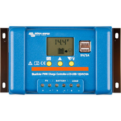 Ρυθμιστής Φόρτισης Victron Energy BlueSolar PWM-Light LCD&USB 12/24V 10A