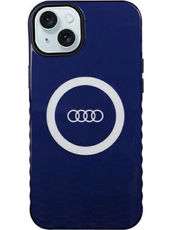 Audi IML Big Logo MagSafe case for iPhone 15 Plus / 14 Plus - blue