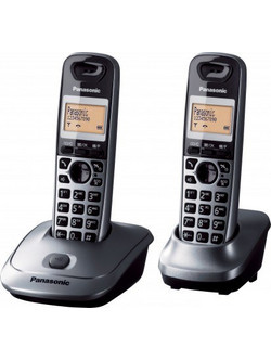 Panasonic KX-TG2512 Ασύρματο Τηλέφωνο Σετ Duo με Ανοιχτή Ακρόαση Γκρι