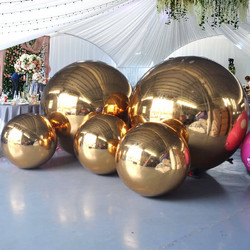 Φουσκωτή μπάλα καθρέφτης Mirror Ball Χρυσή 100 εκ