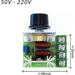 Ρυθμιστής Τάσης - Στροφών Dimmer 50V-220V 2000W 48x60x28mm CW-001