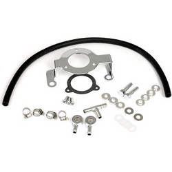 Air cleaner adapter bracket kit. Chrome