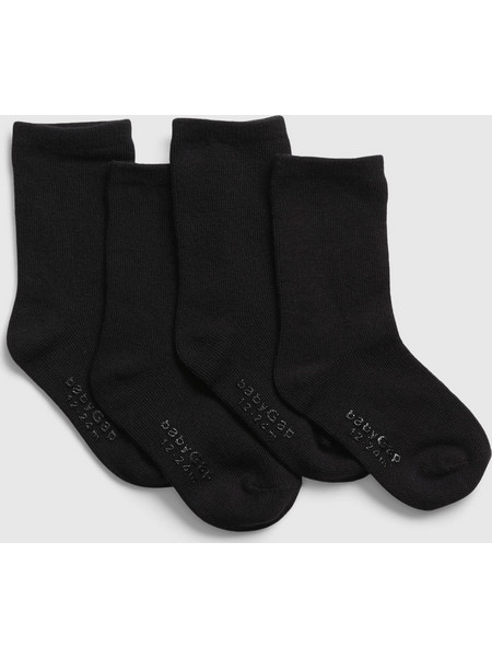 Μαύρο Νηπιακές Crew Κάλτσες(4-Pack) True black