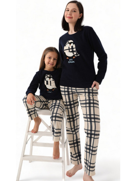 Πιτζάμα για κορίτσι Polar Fleece Arnetta Penguin AR2662G-Μπλε