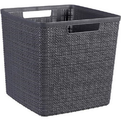 CURVER Καλάθι Jute Cube Γκρι 17 Λίτρα