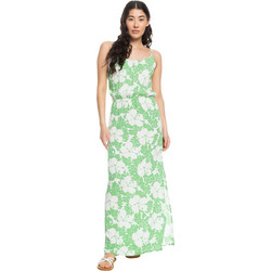 Roxy Rainbow Road Again Maxi Καλοκαιρινό Καθημερινό Φόρεμα Floral Πράσινο ERJWD03785-GHW8