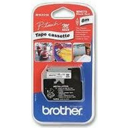Πλαστικοποιημένη Ταινία για Στυλό Brother M-K231B Μαύρο Μαύρο/Λευκό 12 mm