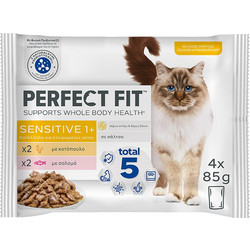 Perfect Fit Adult Sterilised Sensitive with Chicken & Salmon 4x85gr