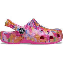 Crocs Classic Hyper Real Clog Παιδικά Παπούτσια Θαλάσσης για Κορίτσι Φούξια 208451-90H