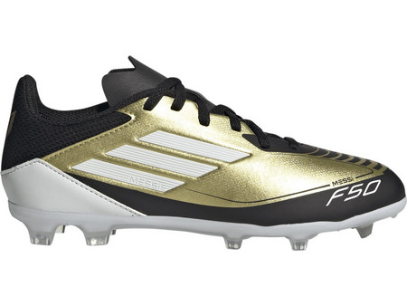 Adidas F50 League FG/MG IF6919 Παιδικά Ποδοσφαιρικά Παπούτσια με Τάπες Μαύρα Χρυσά
