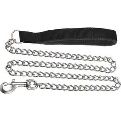 Οδηγός Σκύλου Pet Interest Αλυσίδα με Λαβή Neoprene Μαύρο Μ 2.5x120cm