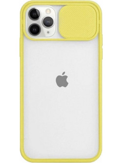Θήκη Frosted Back Πλάτης Σιλικόνης για iPhone 11 Pro Max Κίτρινο