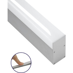 SURFACEPENDANT-PROFILE 70830-3M Προφίλ Αλουμινίου - Βάση & Ψύκτρα Ταινίας LED με Λευκό Γαλακτερό Κάλυμμα - Επιφανειακή & Κρεμαστή Χρήση - Πατητό Κάλυμμα - Ασημί - 3 Μέτρα - Μ300 x Π3.5 x Υ7.4cm