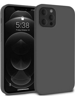 Back Cover Θήκη Λεπτή Σιλικόνης Matte για iPhone 12 Pro Max Μαύρο