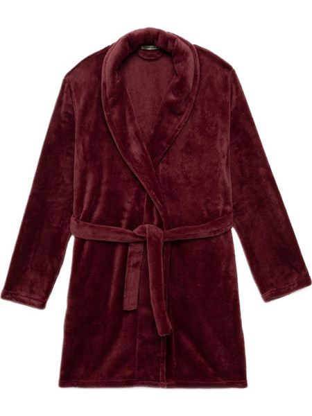 Minerva Γυναικεία Ρόμπα Χειμωνιάτικη Fleece Μπορντό 96-53080-694