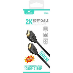 Leewello Καλώδιο HDMI 1.4 HDMI Male to HDMI Male 1m Black