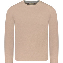 WOOLRICH ADULT LAMBSWOOL πουλόβερ μάλλινο ΜΠΕΖ ΛΑΙΜΟΚΟΨΗ ΜΑΚΡΥΜΑΝΙΚΟ με κέντημα λογότυπου ΚΑΝΟΝΙΚΗ ΓΡΑΜΜΗ