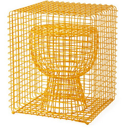 Σκαμπό Wire Tip Tap Μεταλλικό Κίτρινο L40xW40xH47 cm POLSPOTTEN