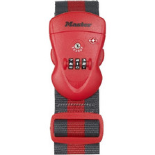 Master Lock Ιμάντας ασφαλείας αποσκευών με συνδυασμό 3 ψηφίων 2m, κόκκινο (470200112)