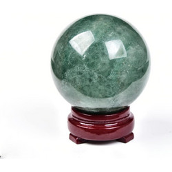 Ημιπολύτιμος Λίθος από Πράσινο Νεφρίτη (Jade) σε σχήμα Σφαίρας 5cm με βάση