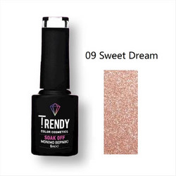 Trendy Soak Off 09 Sweet Dream Glitter Ημιμόνιμο Βερνίκι Νυχιών 6ml