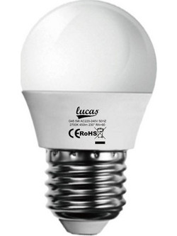 Lucas E27 G45 5W Φυσικό Λευκό