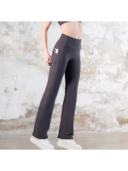 Lismina Pocket Tube Leg Extra High Waist Γυναικείο Κολάν Ανθρακί 434