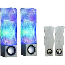 Light Show Ηχεία Υπολογιστή 2.0 με RGB Φωτισμό Silver