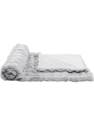 Homelevel Faux Fur Throw - Απαλή Ζεστή Κουβέρτα για Καναπέ & Κρεβάτι - 127 x 152 cm - Grey (HOM0000272I002C)