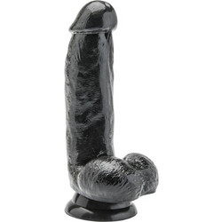 ToyJoy Get Real Ρεαλιστικό Dildo με Βεντούζα & Όρχεις 12cm Μαύρο